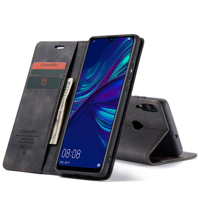 Flip Kotelot Huawei P Smart 2019 Granatowy Czarny Etui na Telefon Etui Z Imitacji Skóry