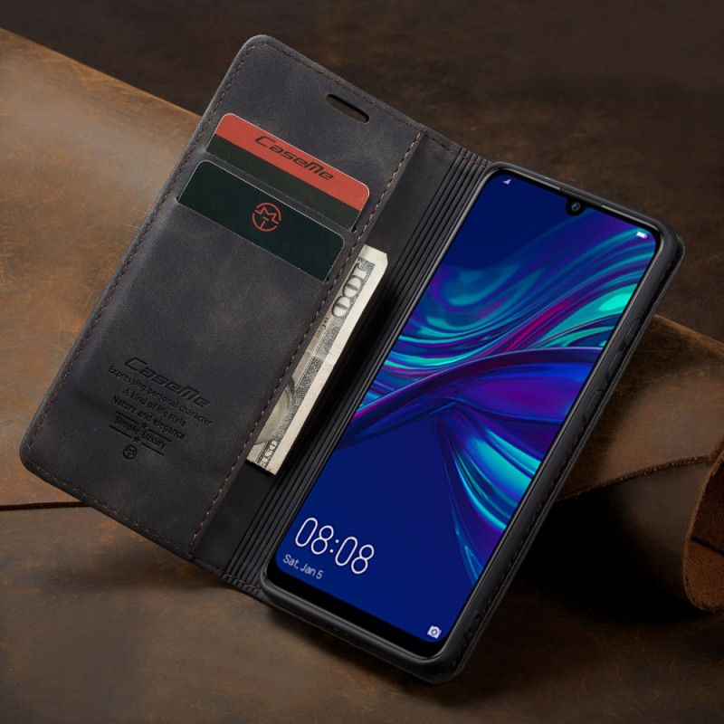 Flip Kotelot Huawei P Smart 2019 Granatowy Czarny Etui na Telefon Etui Z Imitacji Skóry
