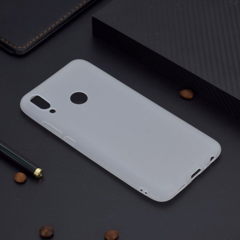 Futerały Huawei P Smart 2019 Biały Czarny Etui na Telefon Matowy Silikon