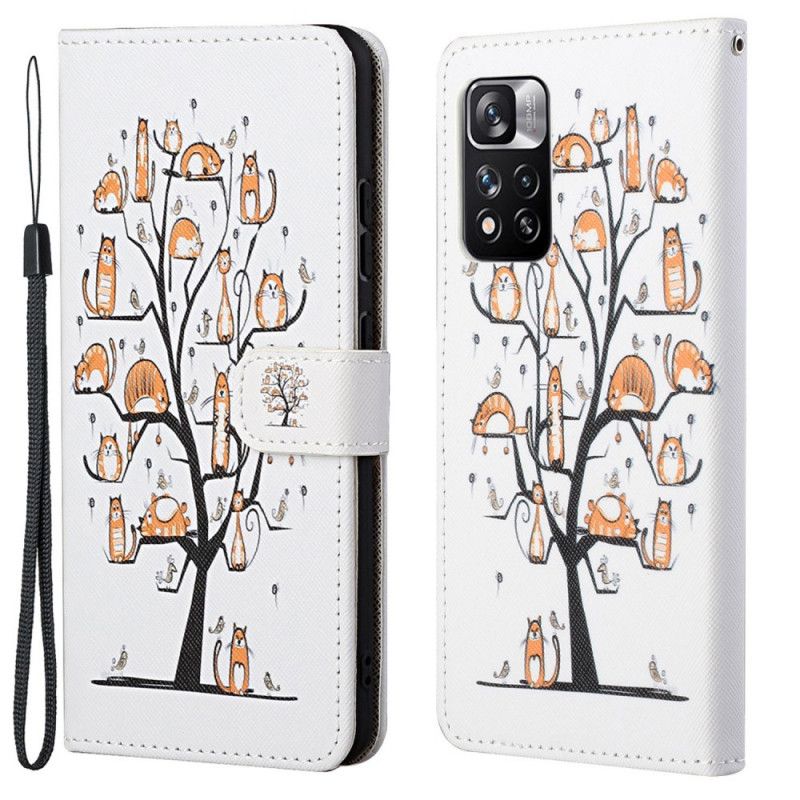 Etui Folio Do Xiaomi Redmi Note 11 Pro / Note 11 Pro Plus Funky Cats Strappy