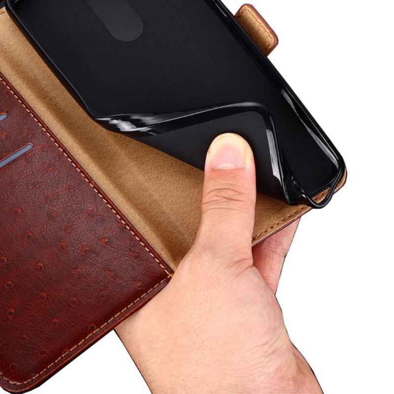 Etui Folio Xiaomi Redmi Note 11 Pro / Note 11 Pro Plus Tekstura Skóry Strusia Etui Ochronne