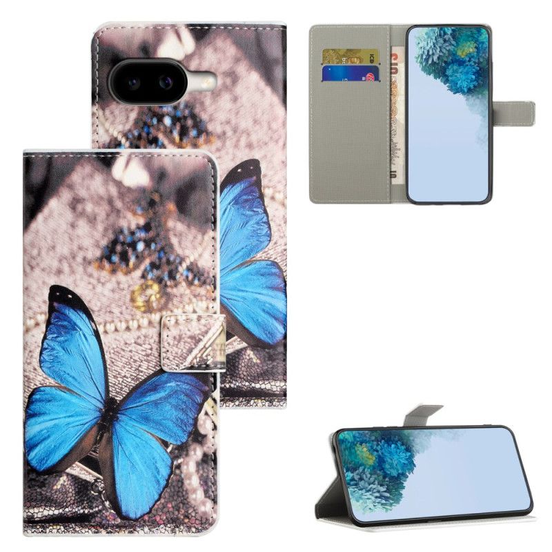 Etui Folio Do Google Pixel 10a Niebieski Motyl