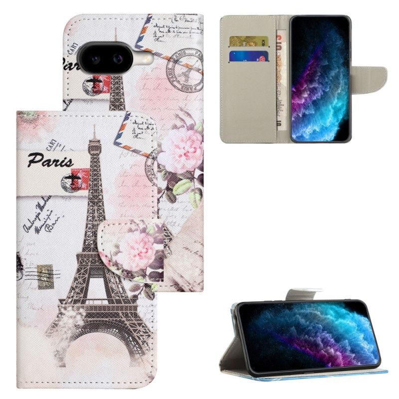 Etui Folio Do Google Pixel 10a Wieża Eiffla