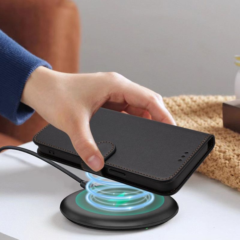 Etui Folio Google Pixel 10a Gładka Skóra Ekologiczna Z Paskiem