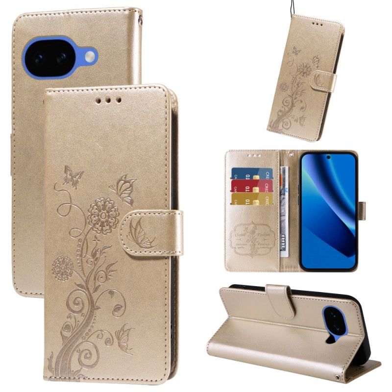 Etui Folio Google Pixel 10a Kwiatowy Motyl Etui Ochronne