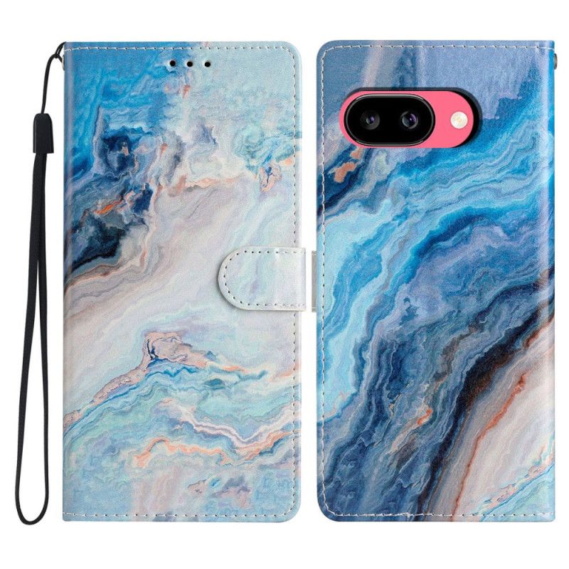Etui Folio Google Pixel 10a Niebieski Marmur Etui Ochronne