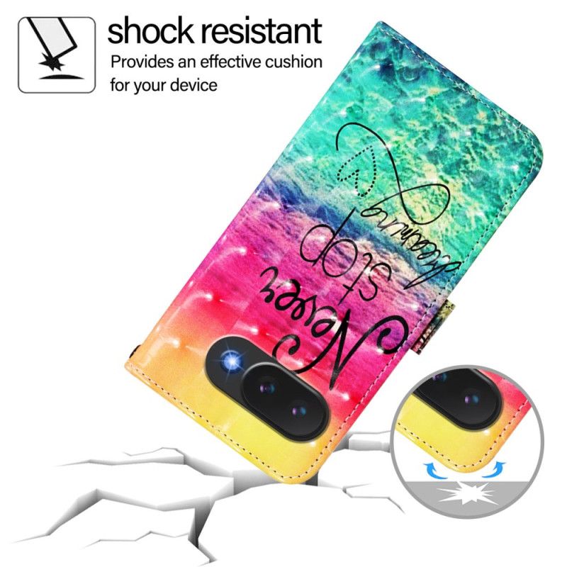 Etui Folio Google Pixel 10a Nigdy Nie Przestawaj Marzyć Etui Ochronne