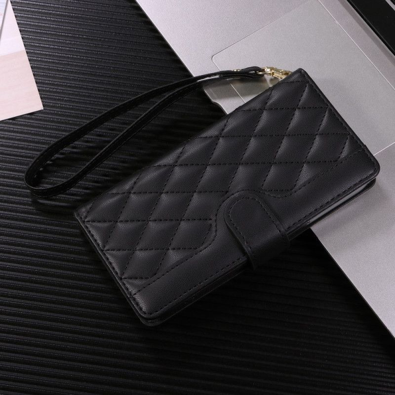 Etui Folio Google Pixel 10a Pikowany Portfel Z Paskiem I Paskiem Na Ramię Etui Ochronne