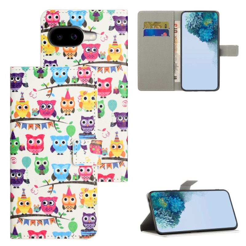 Etui Folio Google Pixel 10a Wzór Sowy Etui Ochronne