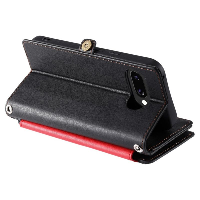 Skórzany Futerał Google Pixel 10a Etui Na Telefon Portfel Z 8 Przegródkami Na Karty I Smyczką