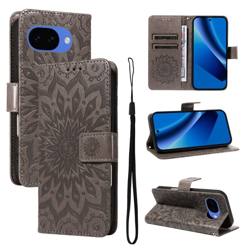 Skórzany Futerał Google Pixel 10a Etui Na Telefon Wzór Słonecznika