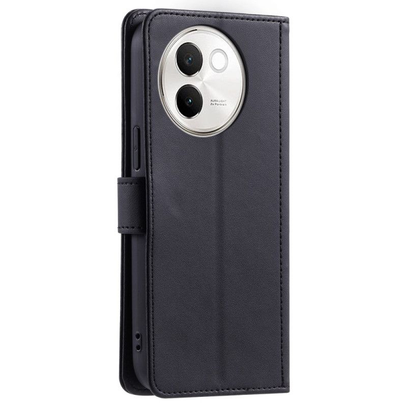 Etui Folio Vivo V40 Lite 5g Pikowane Z Paskiem I Paskiem Na Ramię