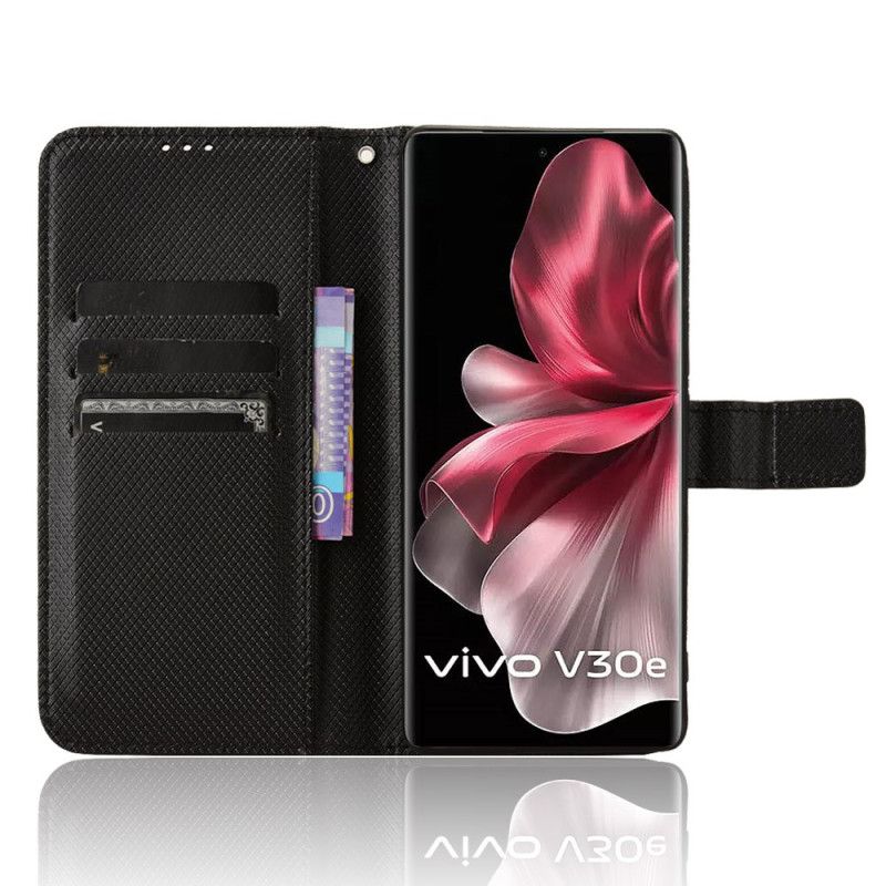 Etui Folio Vivo V40 Lite 5g Tekstura Diamentów