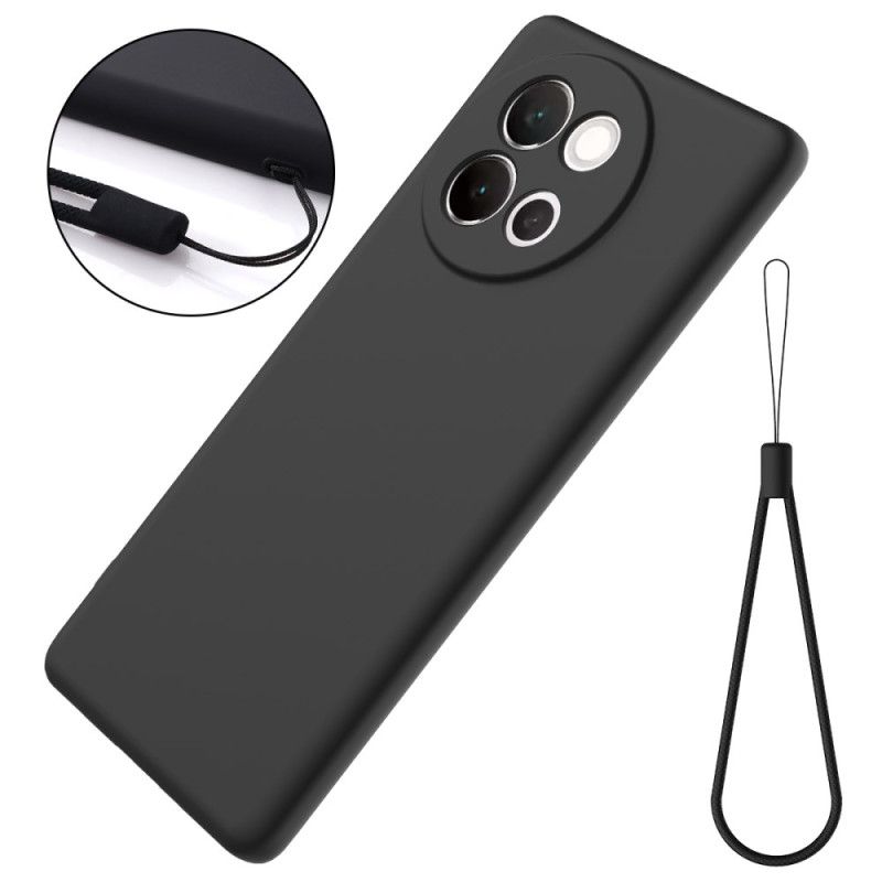 Etui Vivo V40 Lite 5g Płynny Silikon Z Paskiem Etui Ochronne