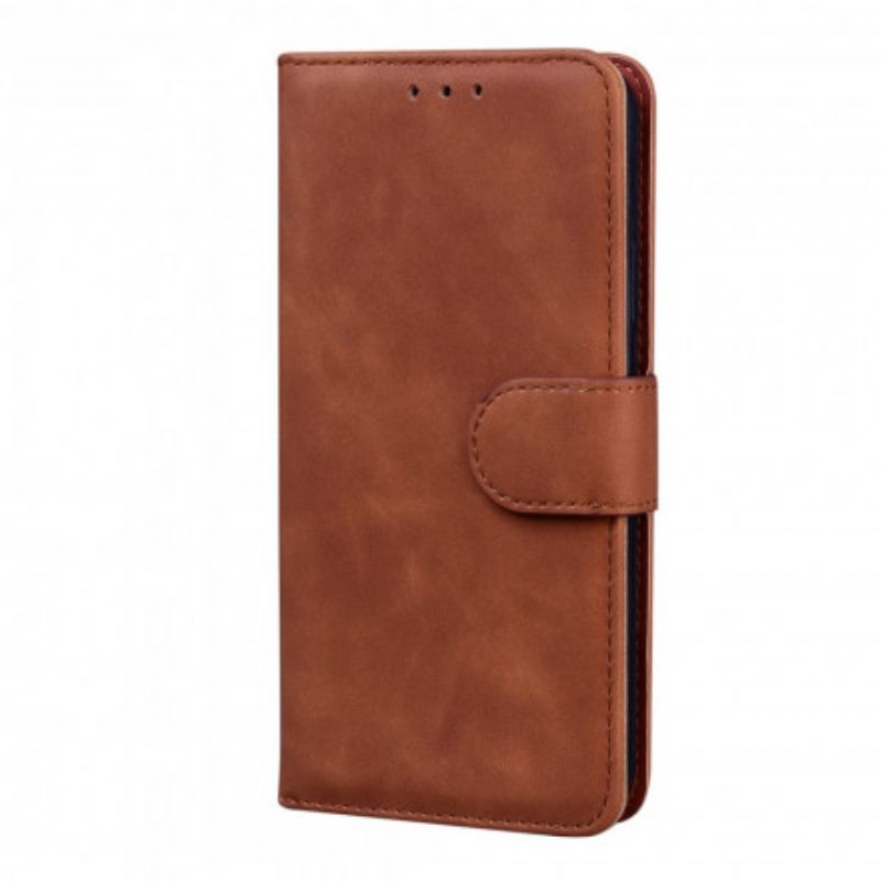 Etui Folio Realme 8 5g Monochromatyczny Efekt Skóry