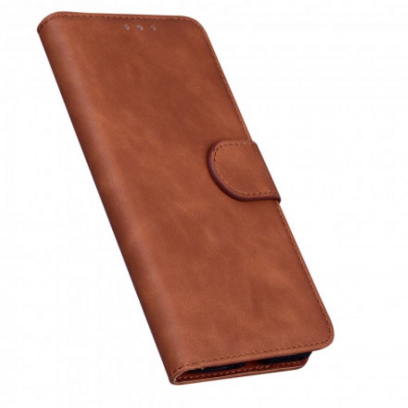 Etui Folio Realme 8 5g Monochromatyczny Efekt Skóry