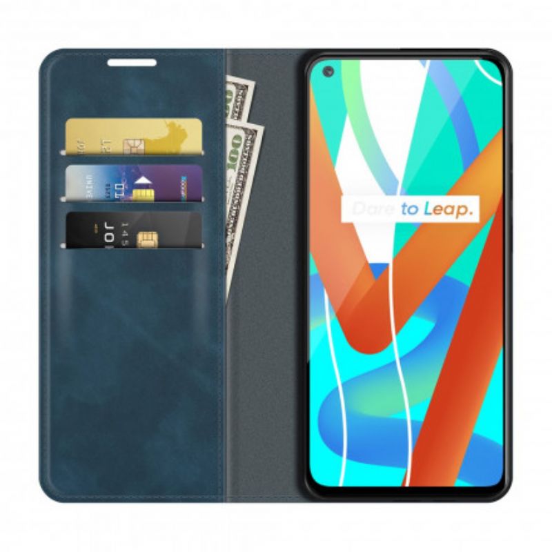 Flip Kotelot Realme 8 5g Dotyk Skóry Etui Ochronne