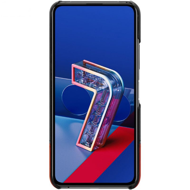 Etui Asus Zenfone 7 / 7 Pro Czerwony Czarny imak Seria Ruiyi Efekt Skóry Etui Ochronne