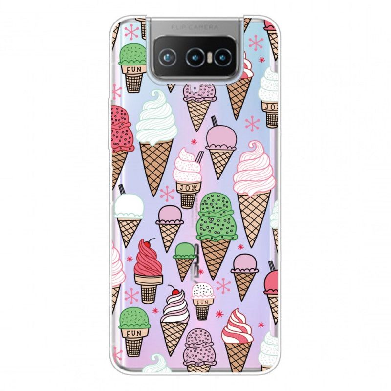 Etui Asus Zenfone 7 / 7 Pro Lody Śmietankowe