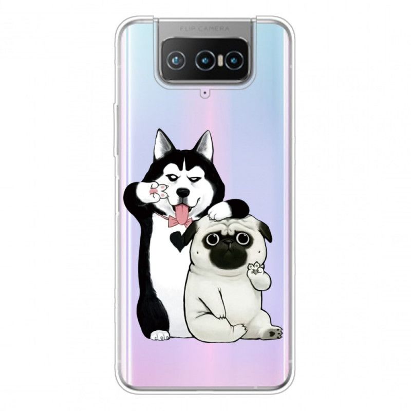 Etui Asus Zenfone 7 / 7 Pro Śmieszne Psy Etui Ochronne