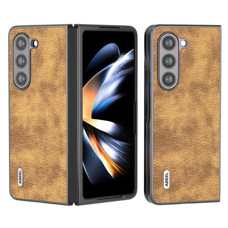 Etui Do Samsung Galaxy Z Fold 5 Liczi Ze Sztucznej Skóry Abeel