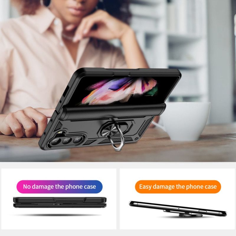Etui Do Samsung Galaxy Z Fold 5 Metalowy Pierścień