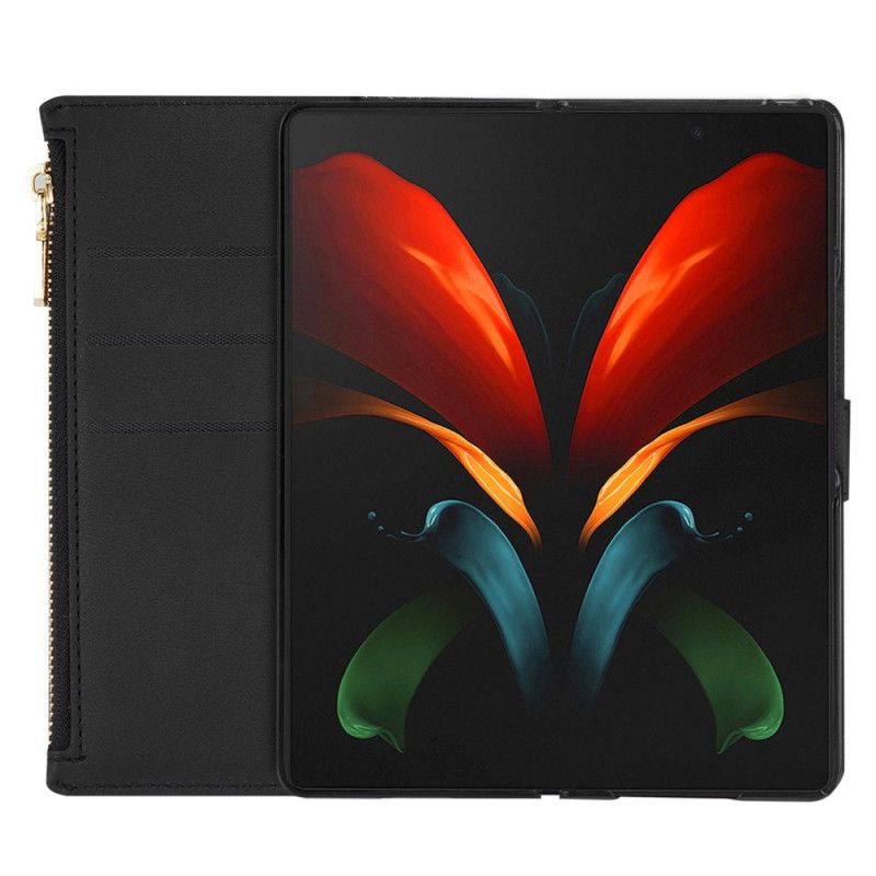 Etui Folio Samsung Galaxy Z Fold 5 Portfel Z Cekinami Etui Ochronne