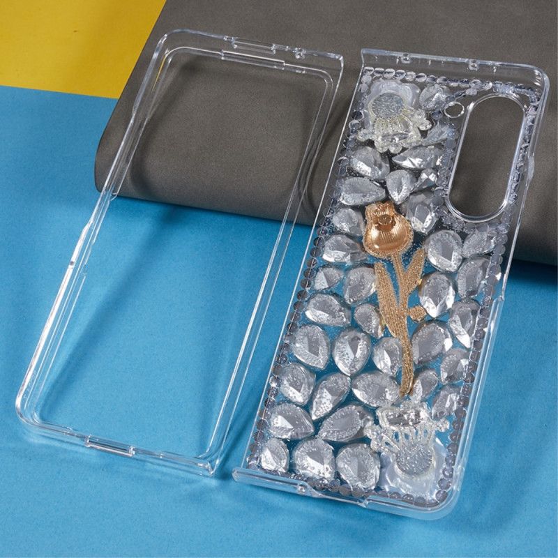 Etui Samsung Galaxy Z Fold 5 Różowe Amulety Etui Ochronne