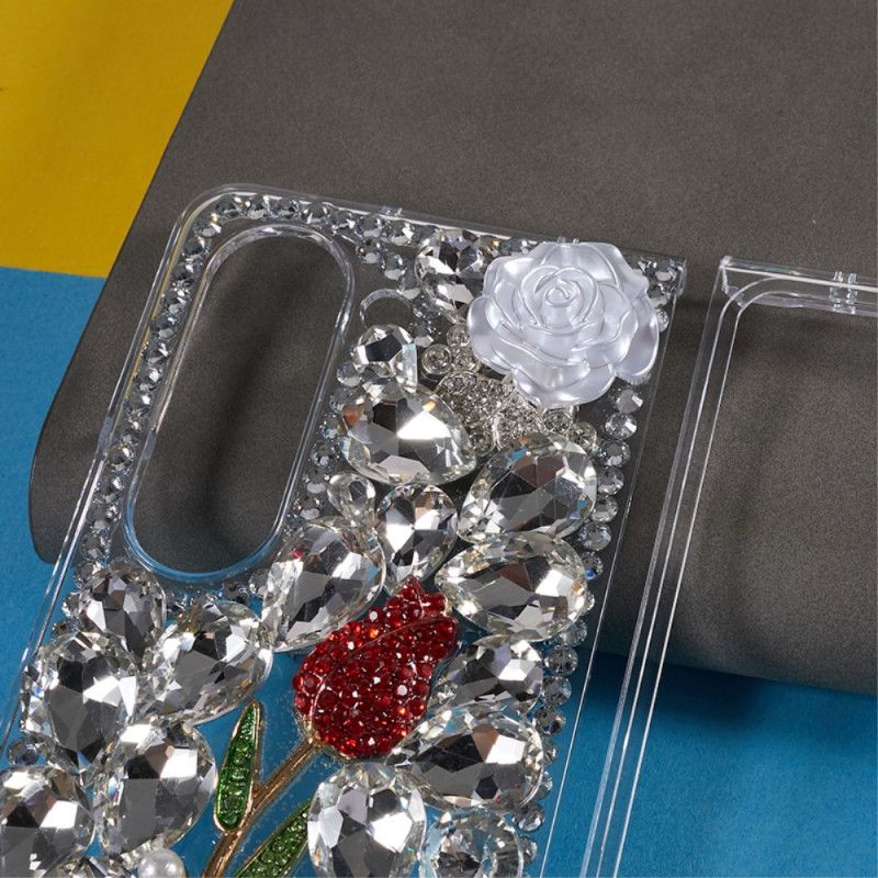 Etui Samsung Galaxy Z Fold 5 Różowe Amulety Etui Ochronne