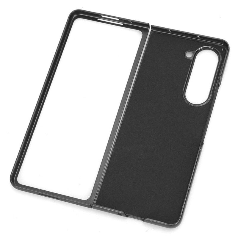 Etui Samsung Galaxy Z Fold 5 Sztuczna Skóra Z Kółkiem I Paskiem Na Ramię