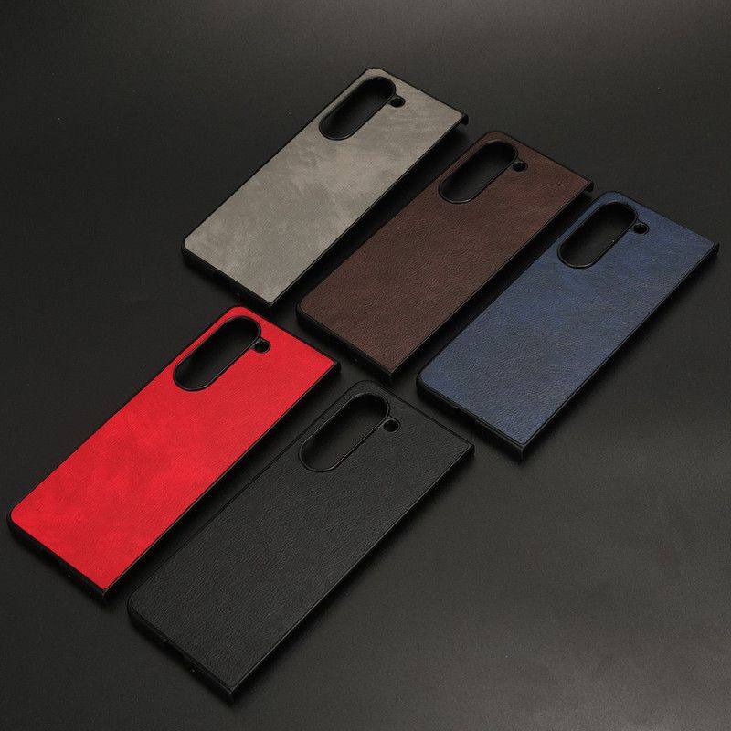 Etui Samsung Galaxy Z Fold 5 Tekstura Liczi Ze Sztucznej Skóry