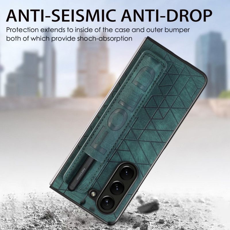 Etui Samsung Galaxy Z Fold 5 Uchwyt Na Rysik Z Paskiem Etui Ochronne