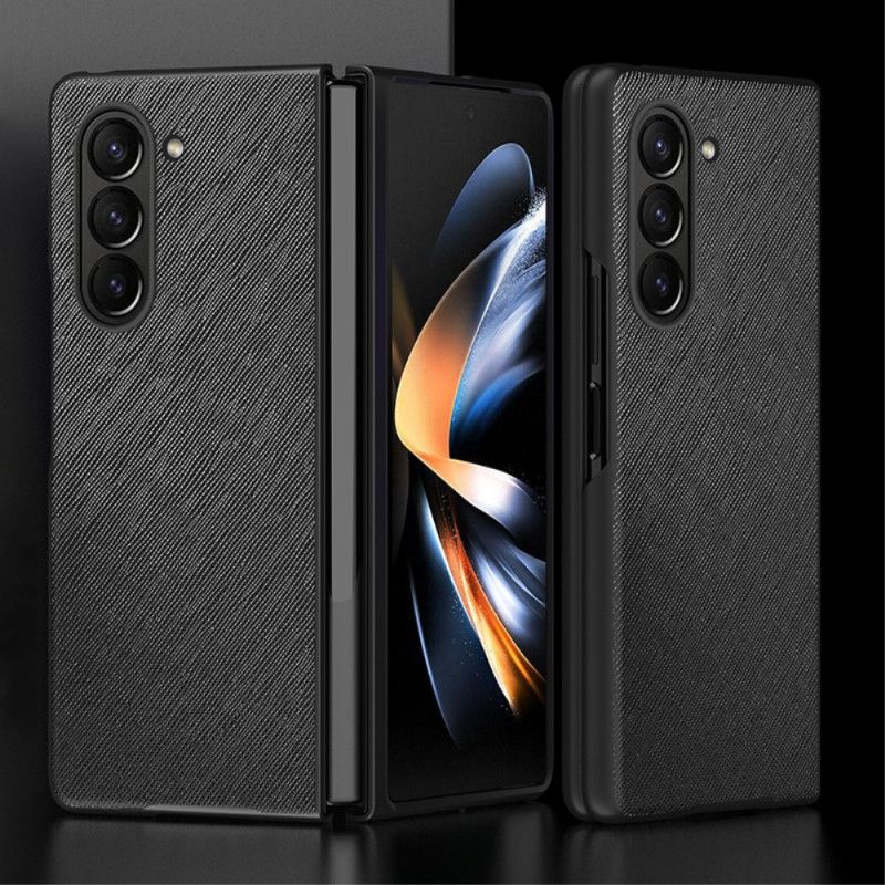 Futerały Samsung Galaxy Z Fold 5 Etui Na Telefon Styl Skóry Z Efektem Tkaniny