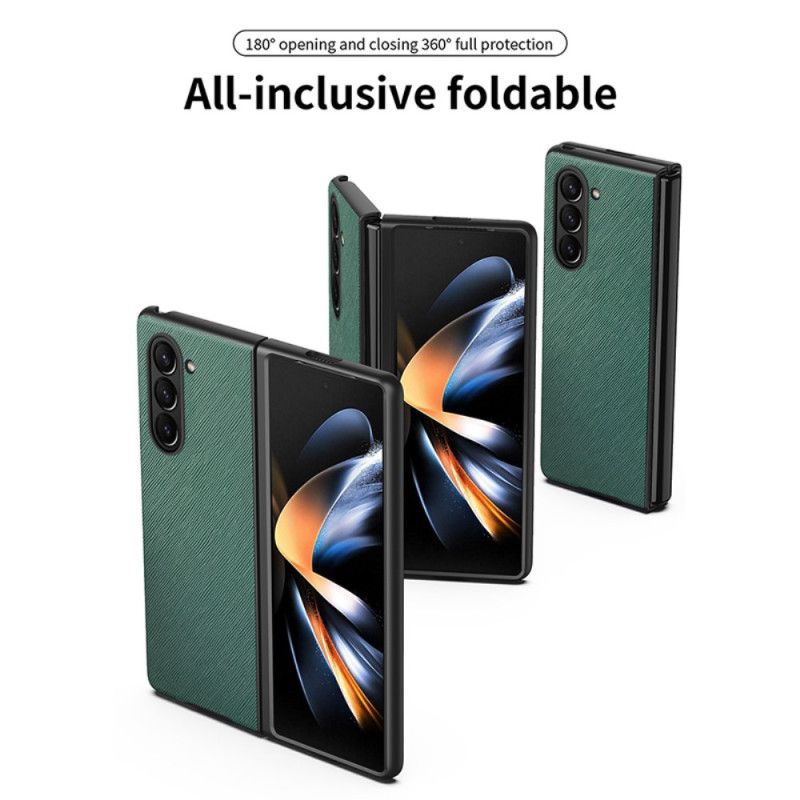 Futerały Samsung Galaxy Z Fold 5 Etui Na Telefon Styl Skóry Z Efektem Tkaniny
