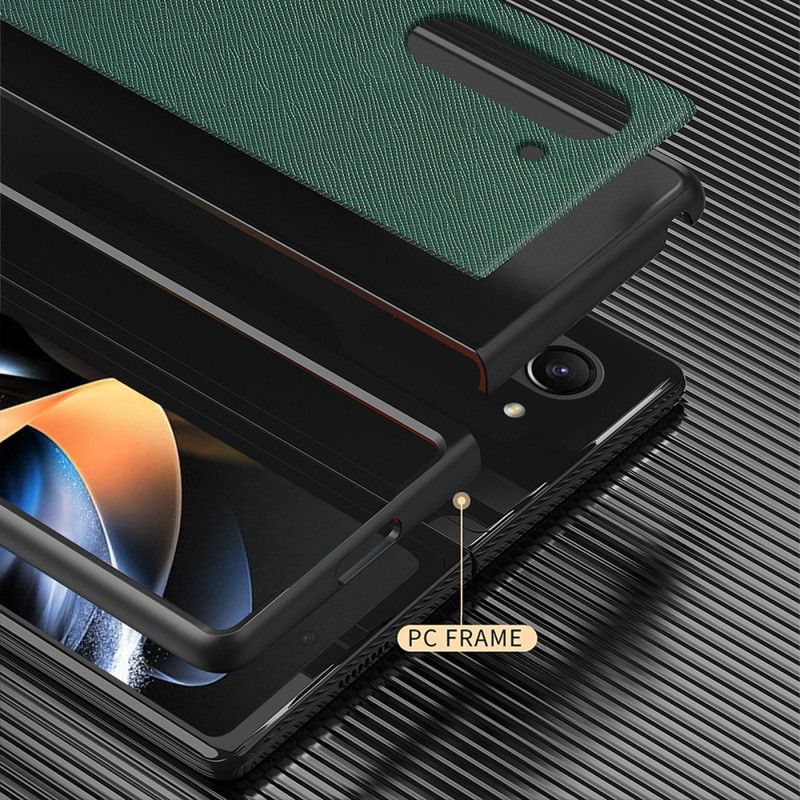 Futerały Samsung Galaxy Z Fold 5 Etui Na Telefon Styl Skóry Z Efektem Tkaniny