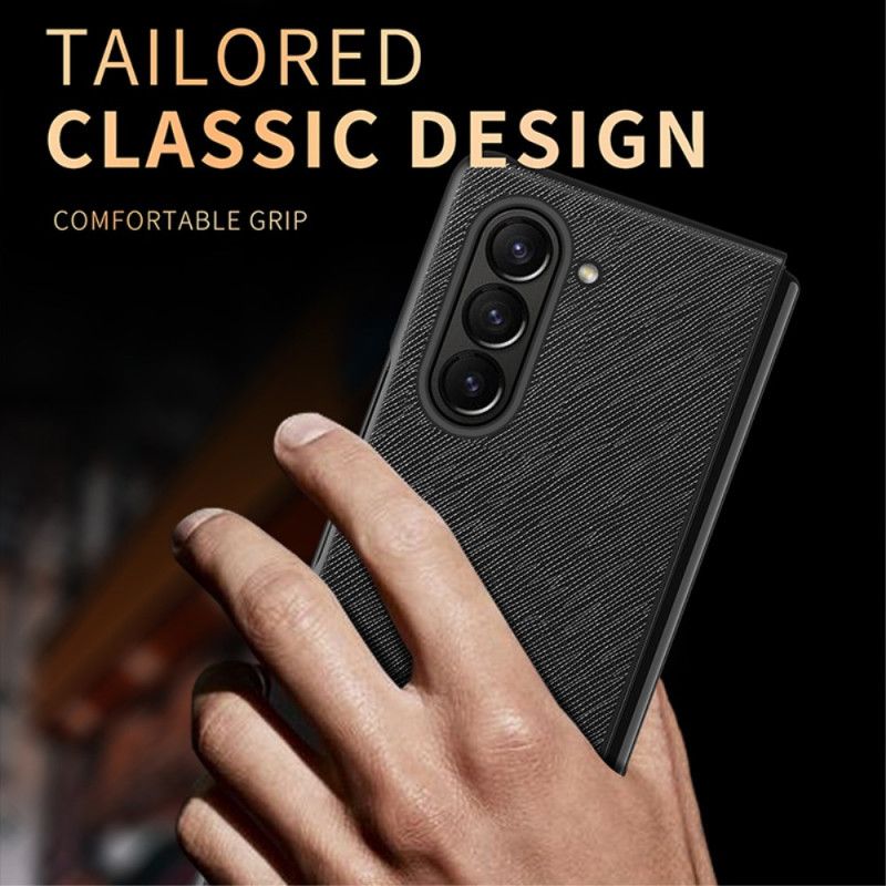 Futerały Samsung Galaxy Z Fold 5 Etui Na Telefon Styl Skóry Z Efektem Tkaniny