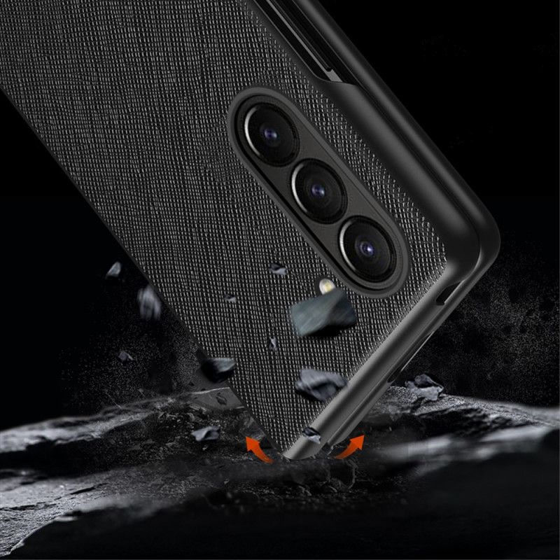 Futerały Samsung Galaxy Z Fold 5 Etui Na Telefon Styl Skóry Z Efektem Tkaniny