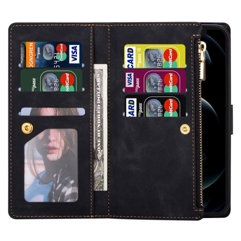 Obudowa Samsung Galaxy Z Fold 5 Etui Na Telefon Portmonetka Na Monety Z Paskiem