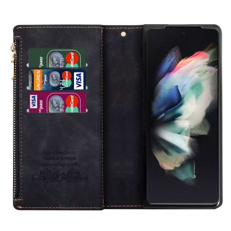 Obudowa Samsung Galaxy Z Fold 5 Etui Na Telefon Portmonetka Na Monety Z Paskiem