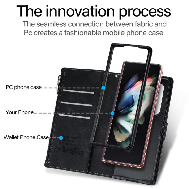 Obudowa Samsung Galaxy Z Fold 5 Etui Na Telefon Portmonetka Na Monety Z Paskiem