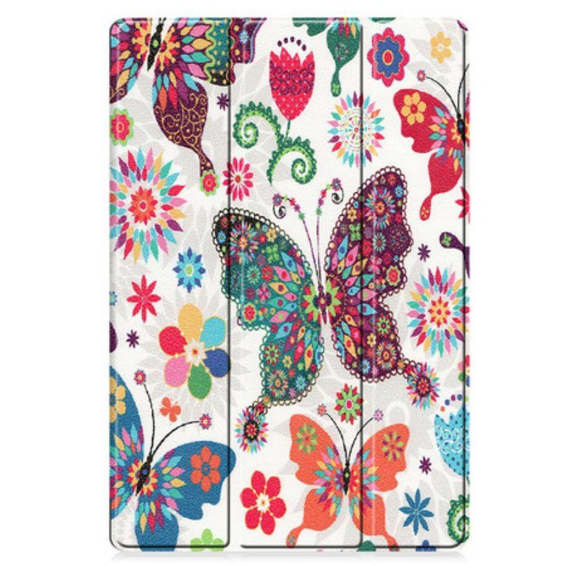 Etui Na Telefon do Samsung Galaxy Tab S8 Plus / Tab S7 Plus Ulepszone Motyle I Kwiaty