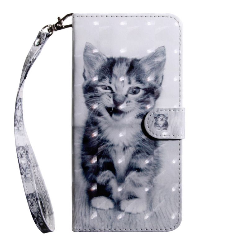 Etui Folio Honor 9A Czarno-Biały Cat Etui Ochronne