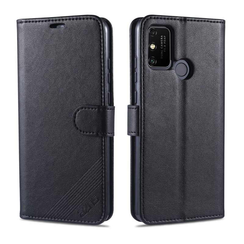 Etui Folio Honor 9A Czerwony Czarny Azns Imitacja Skóry Etui Ochronne