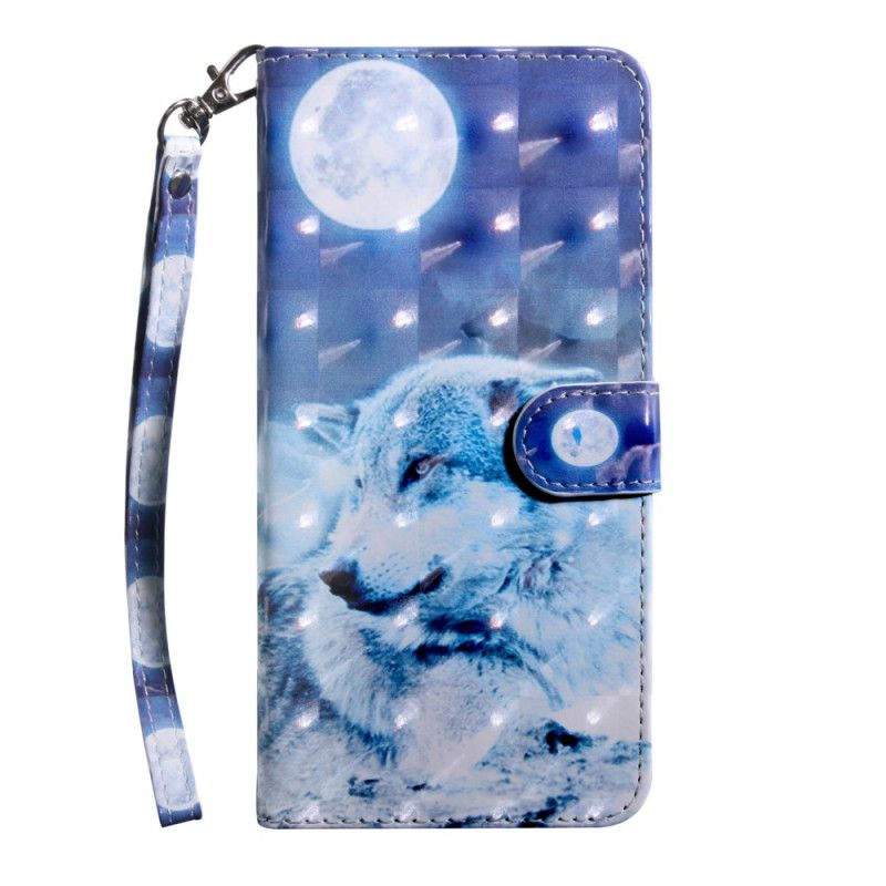 Etui Folio Honor 9A Księżycowy Wilk Etui Ochronne