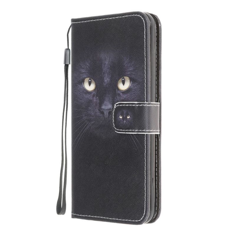 Etui Folio Xiaomi Redmi 9C Czarne Oczy Kota Ze Stringami Etui Ochronne