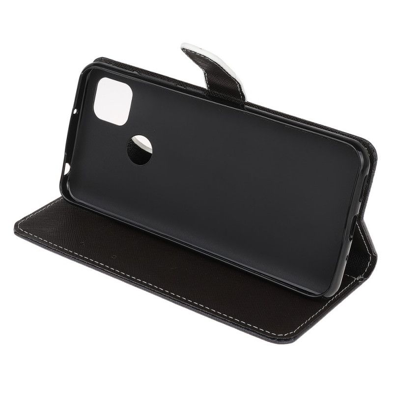 Etui Folio Xiaomi Redmi 9C Czarne Oczy Kota Ze Stringami Etui Ochronne