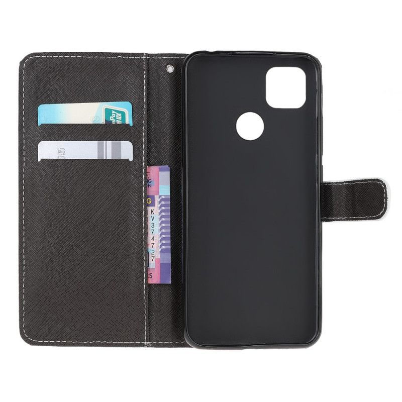 Etui Folio Xiaomi Redmi 9C Czarne Oczy Kota Ze Stringami Etui Ochronne