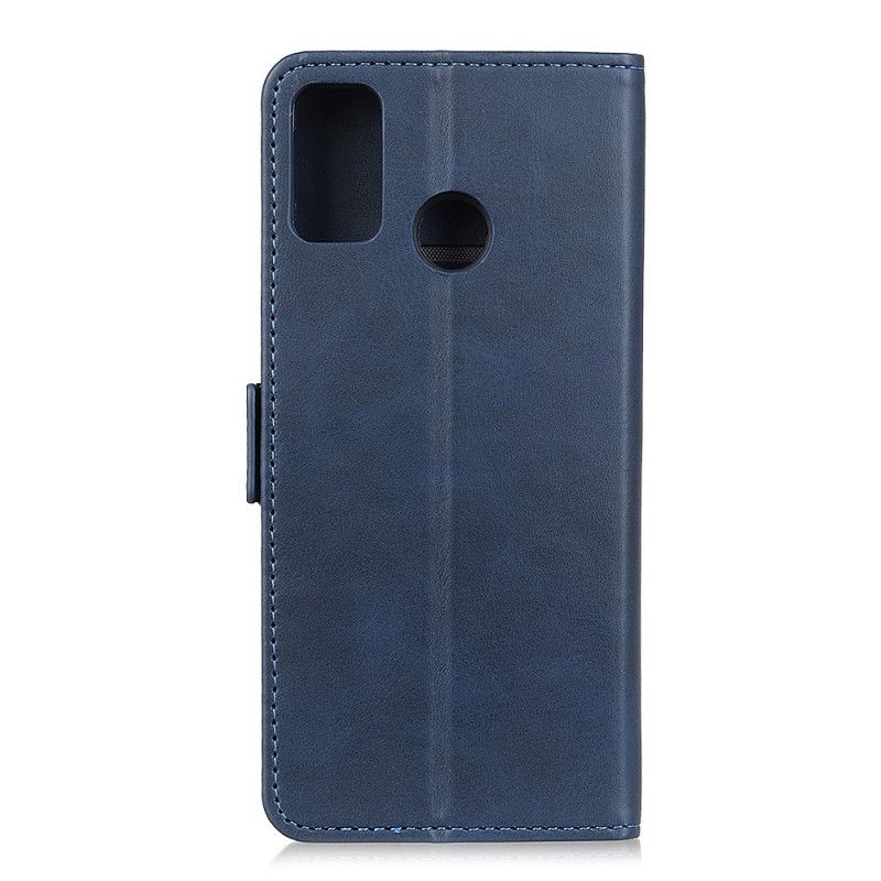 Etui Folio Xiaomi Redmi 9C Czerwony Czarny Podwójna Klapa Etui Ochronne