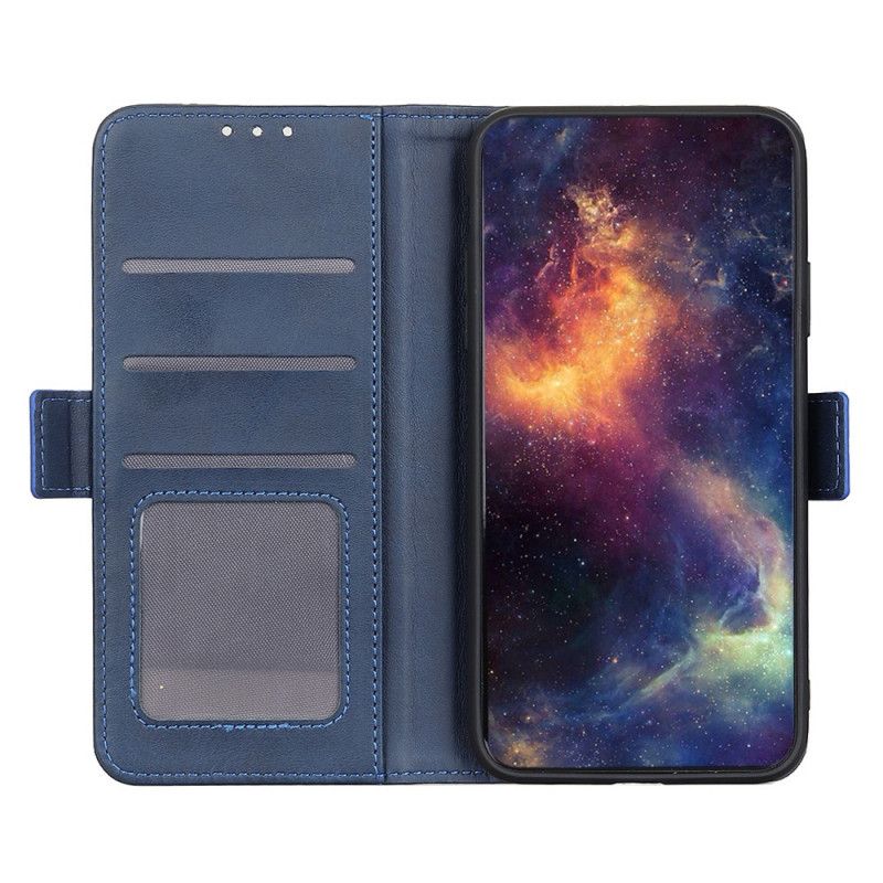 Etui Folio Xiaomi Redmi 9C Czerwony Czarny Podwójna Klapa Etui Ochronne