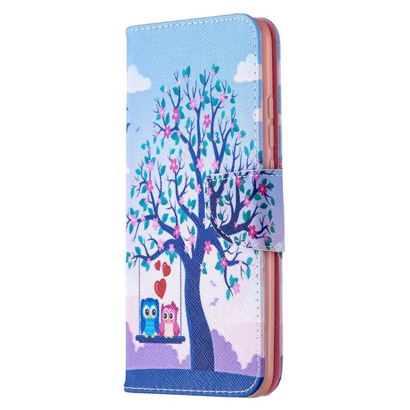 Etui Folio Xiaomi Redmi 9C Sowy Na Huśtawce Etui Ochronne